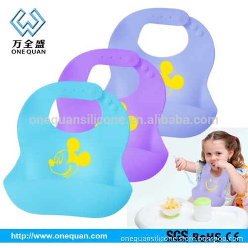 new style comfortable cute elephant silicone roll up bib